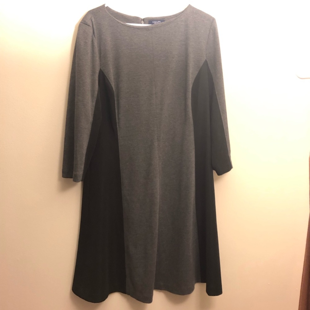 Chaps paneled long sleeved dress